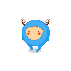 Shy sticker, emoji, character design