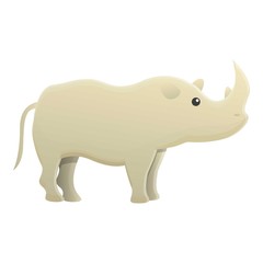 Rhino icon. Cartoon of rhino vector icon for web design isolated on white background