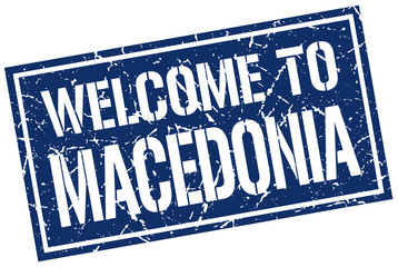 welcome to Macedonia stamp