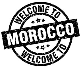 welcome to Morocco black stamp