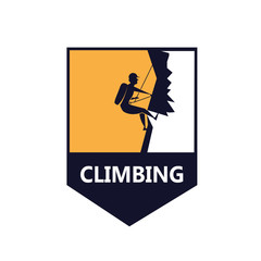 Climbing icon trendy and modern symbol for graphic