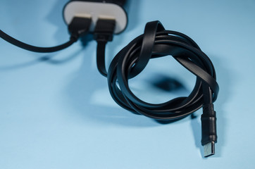 charging block with a cord