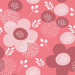 Vector seamless floral pattern. Beautiful textile background with flowers. Can be used for gingham background, cover, print on tile, web, banners, wallpaper, wrapping paper, corporate identity. EPS10.