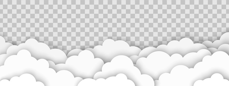 Clouds on transparent background