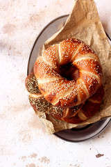 Bagels with sesame 