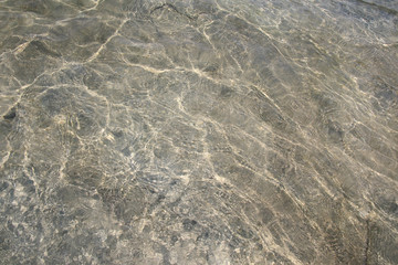 Water sun reflection of rock and sand texture