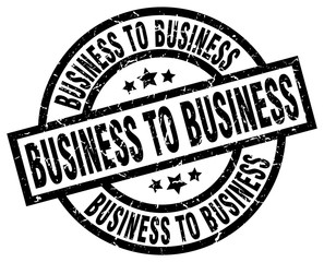 business to business round grunge black stamp