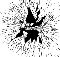 Rays on white background. engraving salute icon. Stock illustration