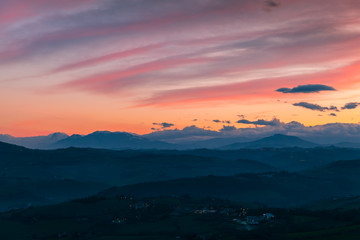 Fototapeta premium Morning landscape of Italian countryside