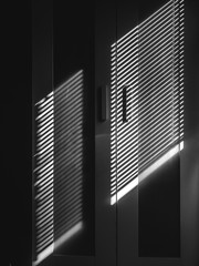 Wardrobe with windows blind artistic shadow