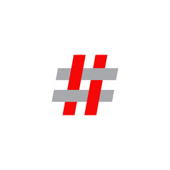Hashtag logo icon vector template