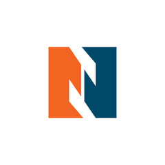 N letter logo design vector template