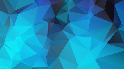 Abstract Blue Color Polygon Background Design, Abstract Geometric Origami Style With Gradient