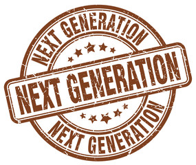 next generation brown grunge stamp