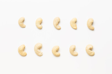 Fototapeta na wymiar Composition of dry cashew