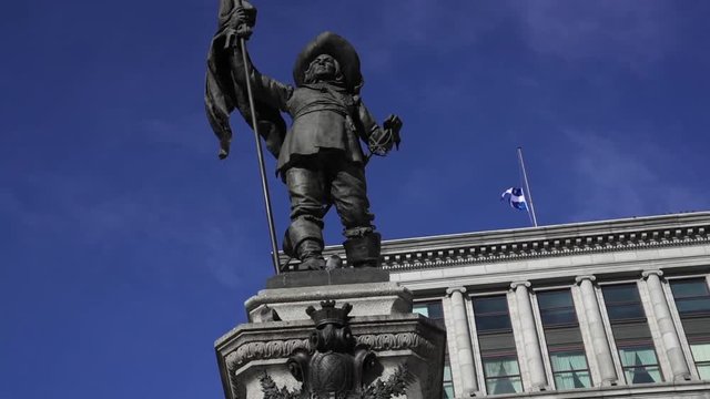 Low angle, Maisonneuve Monument in Montreal