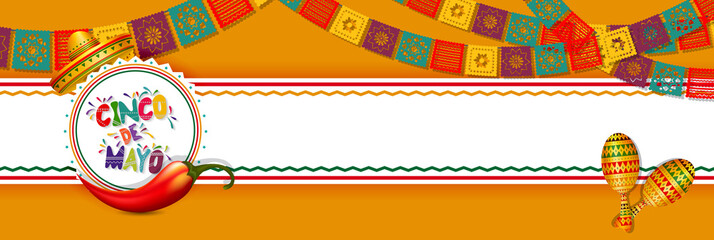 Cinco De Mayo vector design with sombrero.