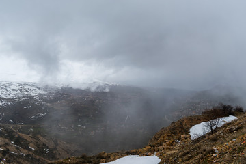 This is a capture for a landscape during winter in north Lebanon the shot was taken in late march 2019 and you can see the beauty of the nature and the mountains