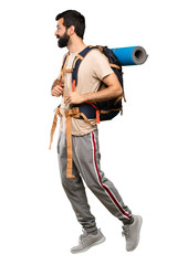 Hiker man walking