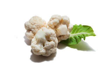 Cauliflower cabbage vegetable on white background. 
