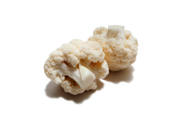 Cauliflower cabbage vegetable on white background. 