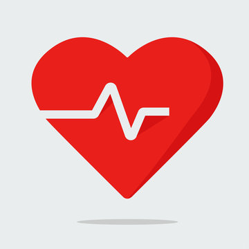 Heart Electrocardiogram vector icon