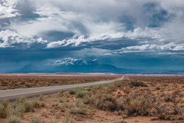 Snowcapped Utah mountains