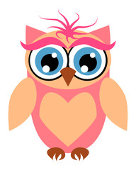 Cute girl owls. Baby showers, parties for baby girls.