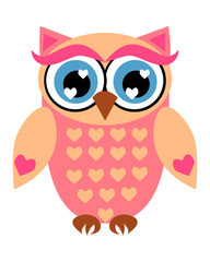 Cute girl owls. Baby showers, parties for baby girls.