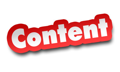 content concept 3d illustration isolated