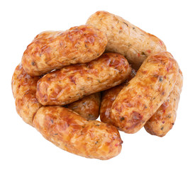grilled sausage isolated on a white background