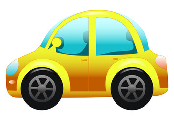 Illustration of cars on white. toy car, cartoon car