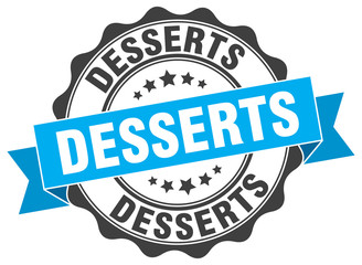 desserts stamp. sign. seal