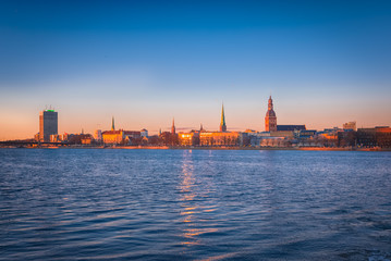 Panoramic view of the old Riga town