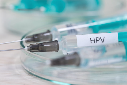 Hpv Vaccination Syringe Background