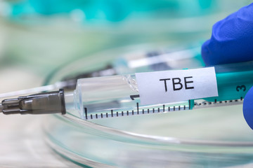 tbe vaccination syringe background