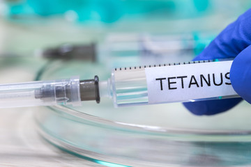 tetanus vaccination syringe background
