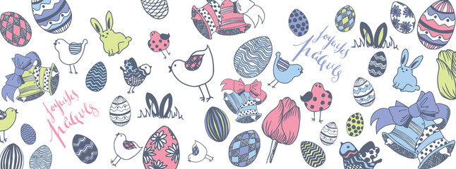 French happy easter doodles