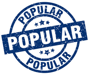 popular blue round grunge stamp