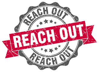Fototapeta premium reach out stamp. sign. seal
