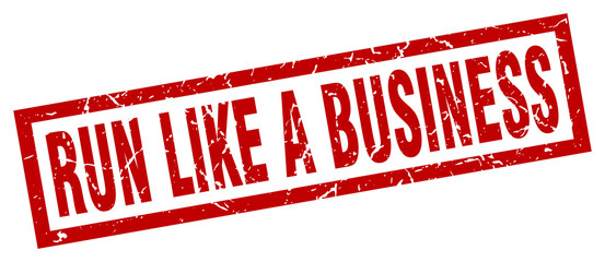 square grunge red run like a business stamp