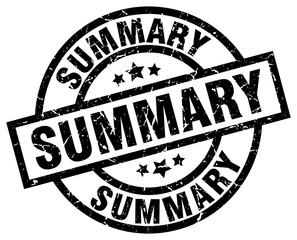 summary round grunge black stamp