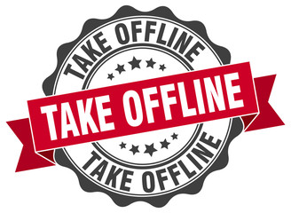 Obraz premium take offline stamp. sign. seal