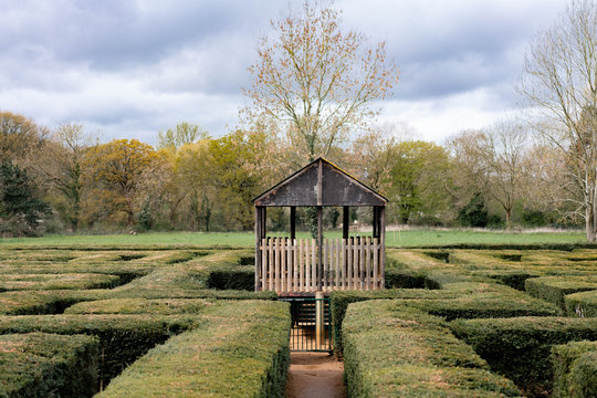 old wooden house in the park