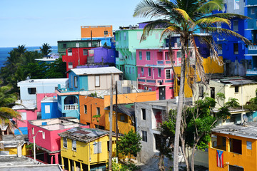 Shanty Town La Perla, Old San Juan, Puerto Rico - obrazy, fototapety, plakaty