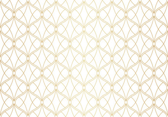 Seamless Geometric Art Deco Pattern. Abstract vector floral background.