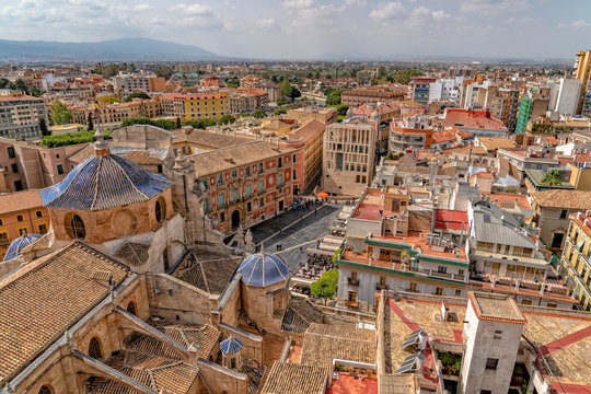 murcia aerial view from cathedral tower