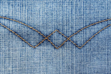 Texture of denim, with seams background