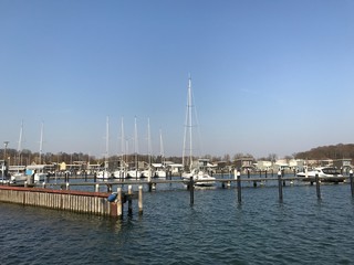 yachts in marina