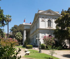 Seat of Santiago of the National Congress of Chile, in the center of Santiago de Chile. Chile.